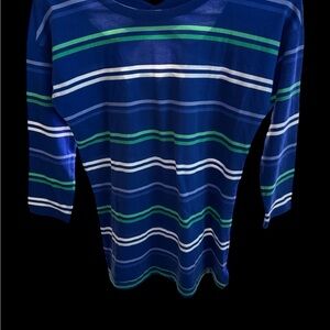 Talbots Blue and White Striped Top